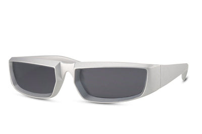 Lunette Futuristes Rectangulaire Argent