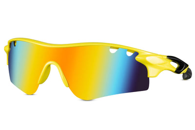 Lunette Miroir Cyclisme Jaune