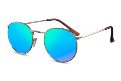 Lunette Ronde Police Turquoise