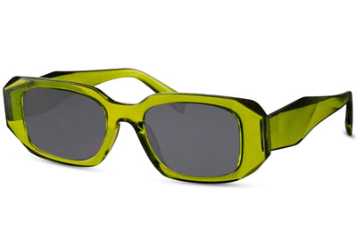 Lunette Techno Rectangulaire Géométrique Verte