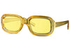 Lunette Transparente Jaune Ovale 