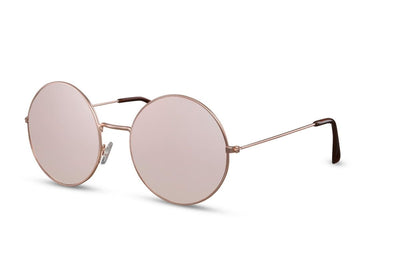 Lunette de Soleil Année 60 Ronde Rose Miroir