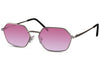 Lunette de Soleil Argenté Fuchsia