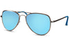 Lunette de Soleil Aviateur Bleu Moderne