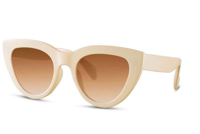 Lunette de Soleil Beige Papillon