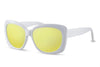 Lunette de Soleil Blanche Jaune