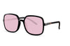 Lunette de Soleil Carré Noir Rose