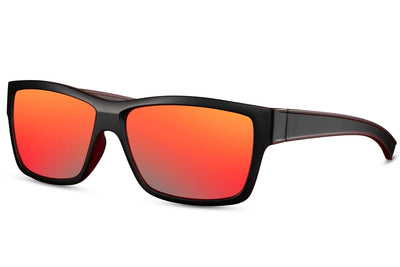 Lunette de Soleil Dégradé Wayfarer Rouge