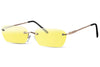 Lunette de Soleil Jaune Rectangulaire