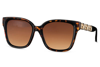 Lunette de Soleil Léopard Luxe Branche Doré