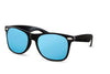 Lunette de Soleil Miroir Wayfarer Bleu Ciel