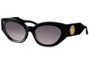 Lunette de Soleil Noir Luxe Ovale