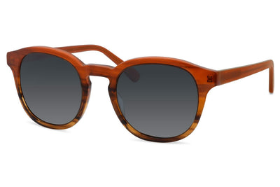 Lunette de Soleil Ovale Acétate Marron Bois