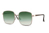 Lunette de Soleil Oversize Doré Verte