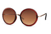 Lunette de Soleil Oversize Ovale Marron