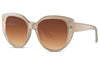 Lunette de Soleil Oversize Papillon Beige