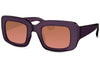 Lunette de Soleil Oversize Rectangulaire Violet