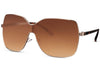 Lunette de Soleil Oversize Visière Marron