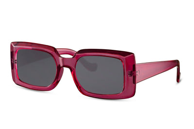 Lunette de Soleil Rectangulaire Oversize Fuchsia