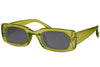 Lunette de Soleil Rectangulaire Verte Kaki