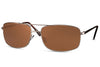 Lunette de Soleil Rétro Police Marron