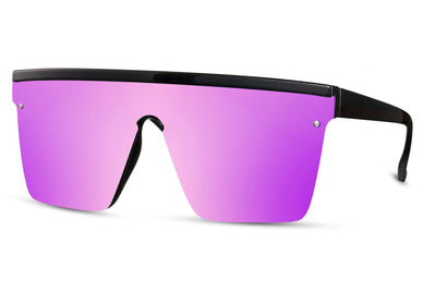 Lunette de Soleil Rétro Visière Violet