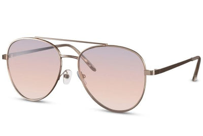 Lunette de Soleil Rose Aviateur Double Pont