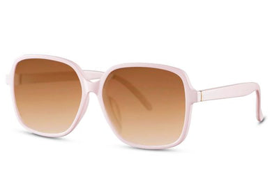 Lunette de Soleil Rose Carré Pâle