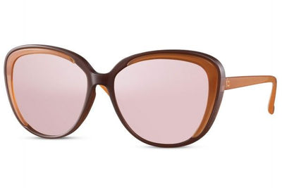 Lunette de Soleil Rose Oversize Oeil de Chat