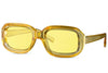 Lunette de Soleil Transparente Jaune Ovale