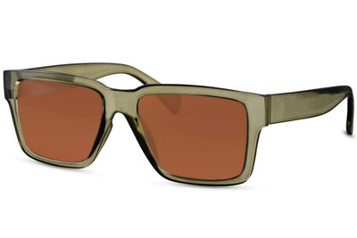 Lunette de Soleil Transparente Vert Marron