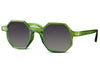 Lunette de Soleil Verte Fluo Octogonales