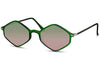 Lunette de Soleil Verte Losange