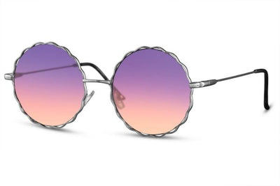 Lunette de Soleil Violet Ronde