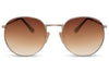 Lunettes de Soleil Marron Ronde